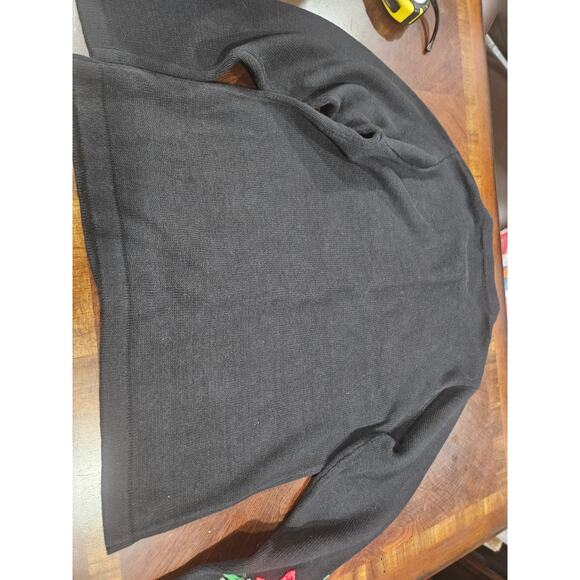 Vintage Victoria Jones Christmas Holiday Poinsetta Black Cardigan Sweater Sz S - Picture 6 of 6